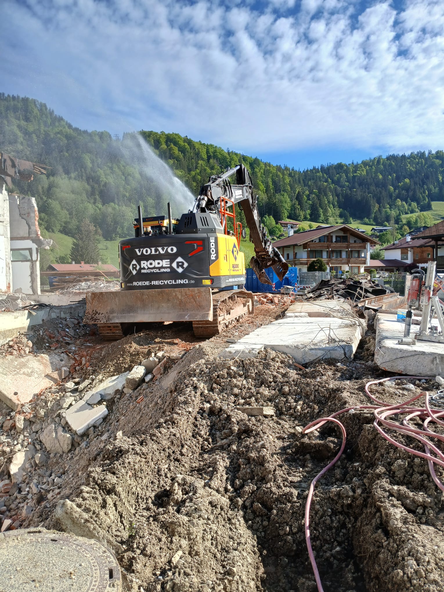 Gebäudeabbruch im Ortskern